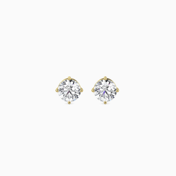 Golden Solitaire Diamond Studs (1.00)