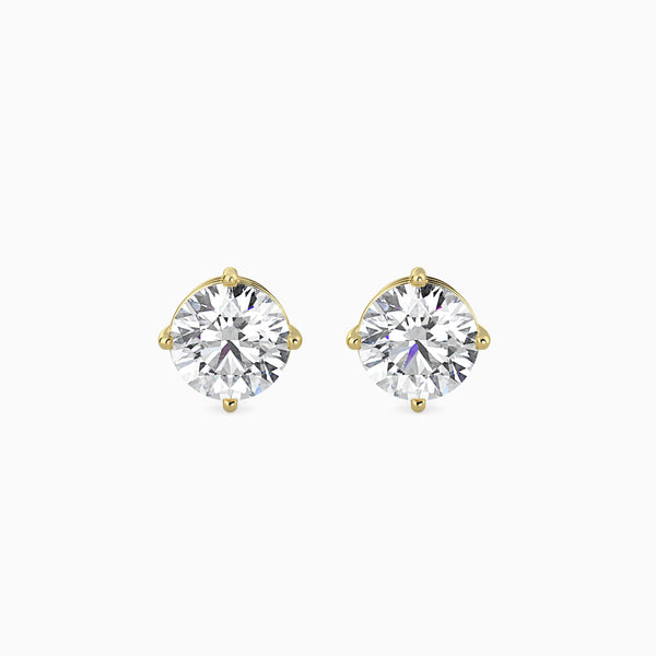 Golden Solitaire Diamond Studs (1.50)