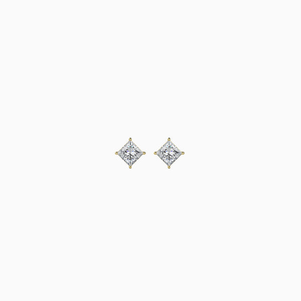 Classic Princess-Cut Diamond Studs (0.50)