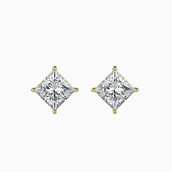 Classic Princess-Cut Diamond Studs (2.00)