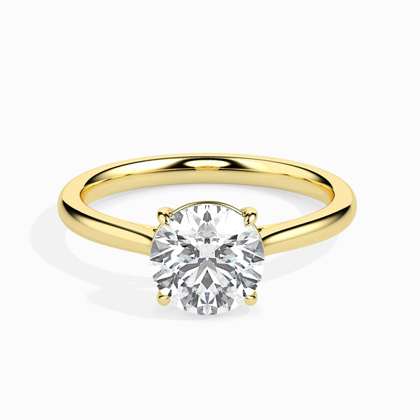 Leena 4 prong Solitaire Engagement ring Round Cut