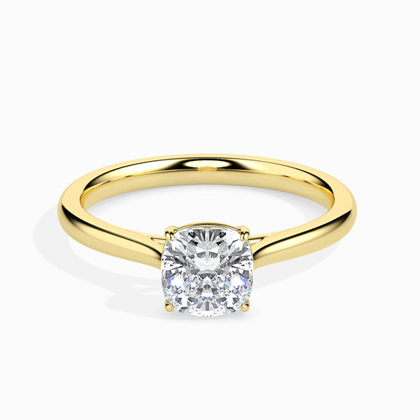 Leena 4 prong Solitaire Engagement ring Cushion Cut