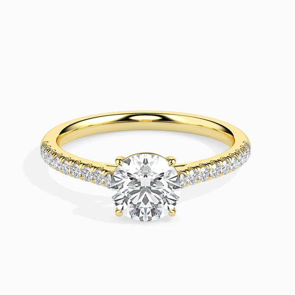 Francesca Pavé Engagement Ring Round Cut