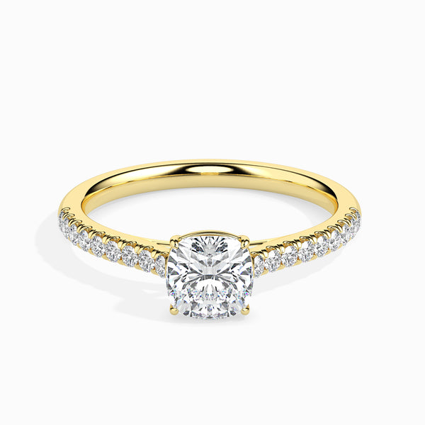 Francesca Pavé Engagement Ring CushionCut