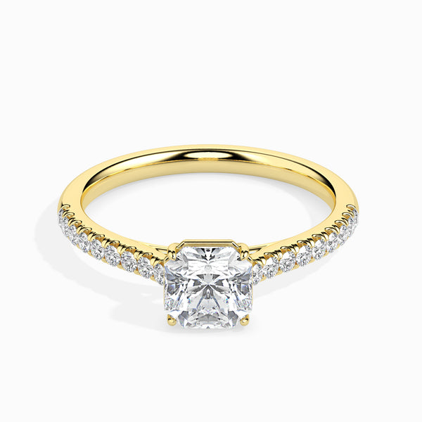 Francesca Pavé Engagement Ring Radiant Cut