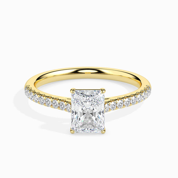 Francesca Pavé Engagement Ring Asscher Cut