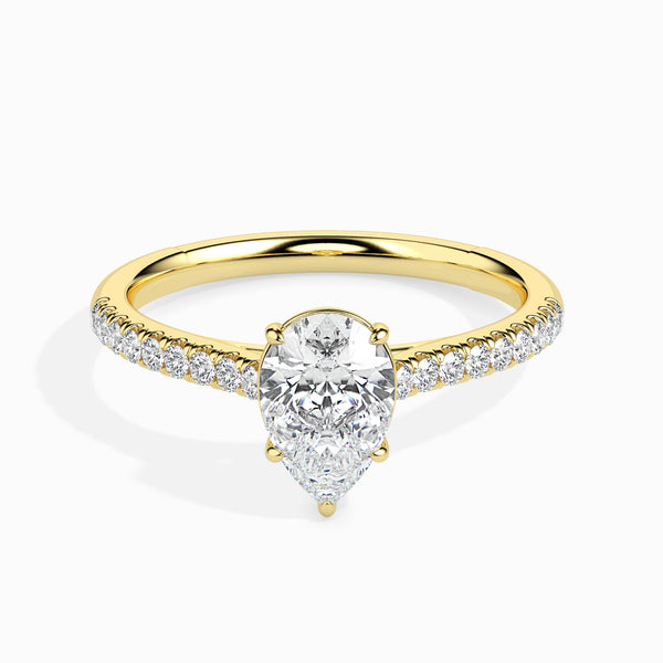 Francesca Pavé Engagement Ring Pear-Shaped