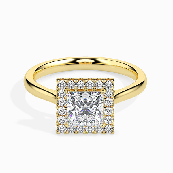 Cecilia Halo Engagement Ring Princess Cut