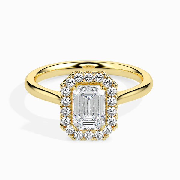 Cecilia Halo Engagement Ring Emerald Cut